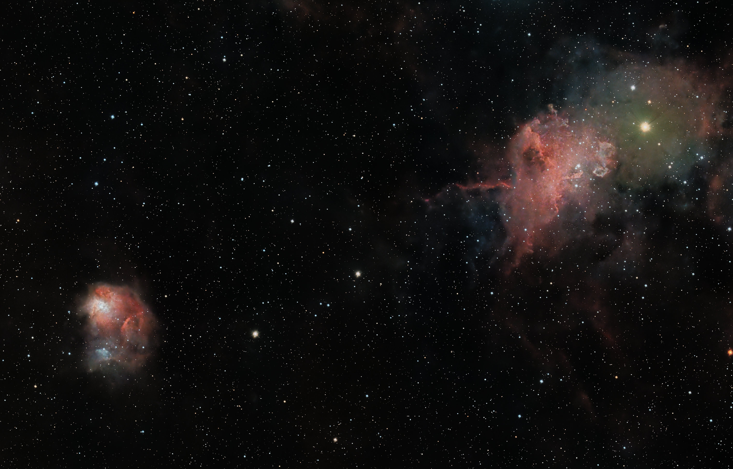 Spider and Fly seen using Celestron RASA 8 and ZWO ASI183MC